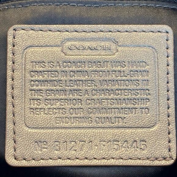 Vintage Coach Ashley Leather Satchel - Metallic Pewter - Picture 8 of 8